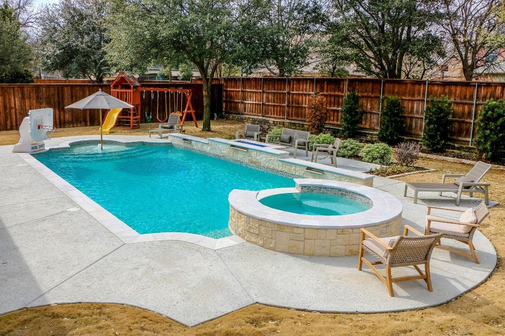 Pool remodeling and resurfacing project in Plano Texas